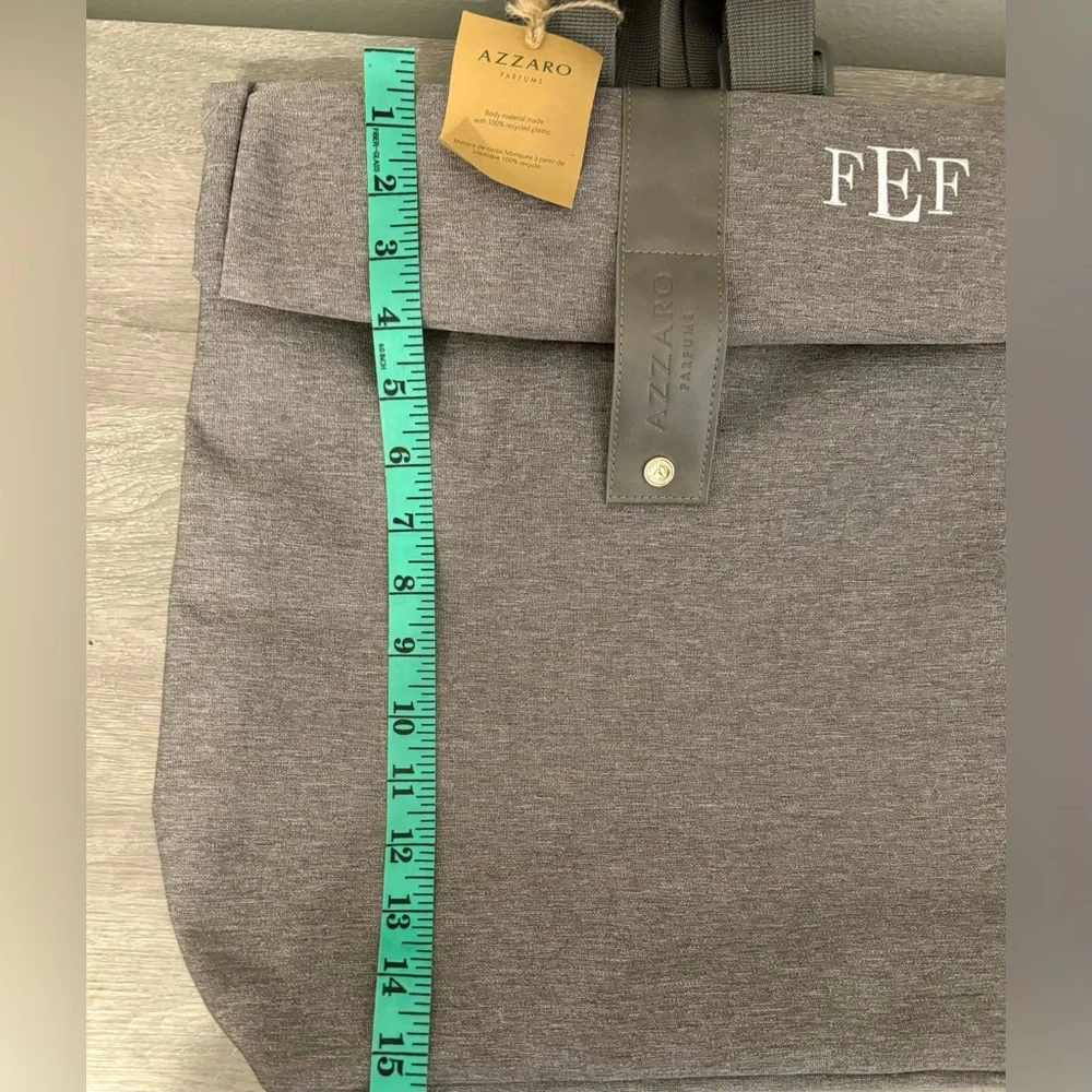 Azzaro Perfumes Fragrance Cologne Backpack Bag GREY GRAY NWT